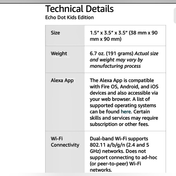 Amazon Echo Kids 1st Generation - Picture 6 of 6